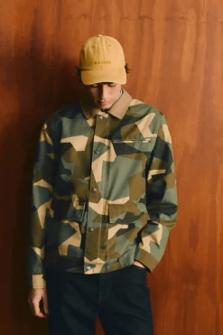 Springfield Parka camuflaje cuello contraste^Hombre Abrigos