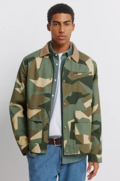 Springfield Parka camuflaje cuello contraste^Hombre Abrigos
