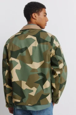 Springfield Parka camuflaje cuello contraste^Hombre Abrigos