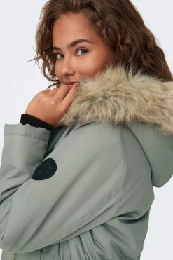 Only Parka con capucha con pelo^Mujer Abrigos
