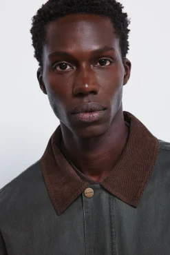 Springfield Parka corta cuello pana^Hombre Abrigos