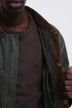 Springfield Parka corta cuello pana^Hombre Abrigos