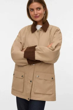 Vero Moda Parka encerada multibolsillos^Mujer Abrigos