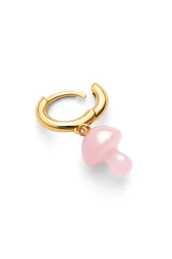 Singularu Pendiente Suelto Aro Seta Rosa Ba&ntilde;o Oro^Mujer Bisutería