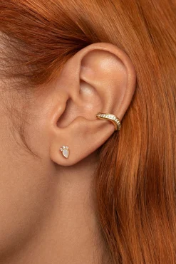 Singularu Pendiente Suelto Ear Cuff Hailey Ba&ntilde;o Oro^Mujer Bisutería