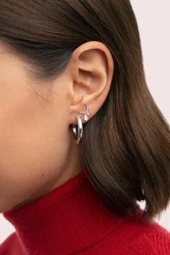 Singularu Pendiente Suelto Luna Spark Plata^Mujer Bisutería