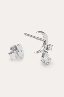 Singularu Pendiente Suelto Luna Spark Plata^Mujer Bisutería