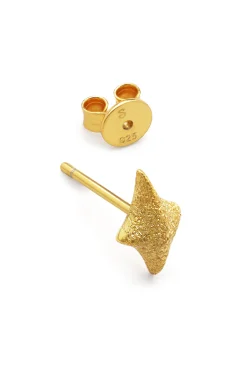 Singularu Pendiente Suelto Organic Star Spark Plata Ba&ntilde;o Oro^Mujer Bisutería