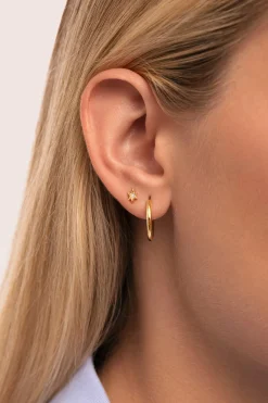 Singularu Pendiente Suelto Polaris Plata Ba&ntilde;o Oro^Mujer Bisutería