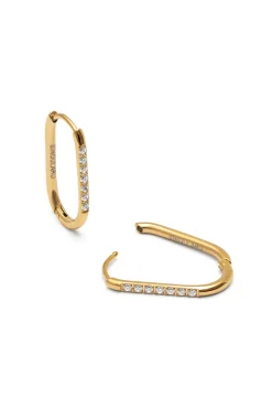 Singularu Pendientes Aro Bibi Acero Ba&ntilde;o Oro^Mujer Bisutería