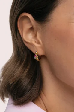 Singularu Pendientes Aro Rainbow Bubbles S Ba&ntilde;o Oro^Mujer Bisutería