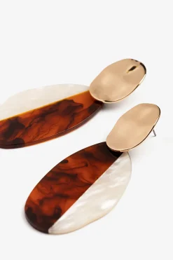 Vilanova Pendientes con Colgante Oval Bicolor^Mujer Bisutería