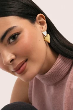 Singularu Pendientes Duo d'amour Ba&ntilde;o Oro^Mujer Bisutería