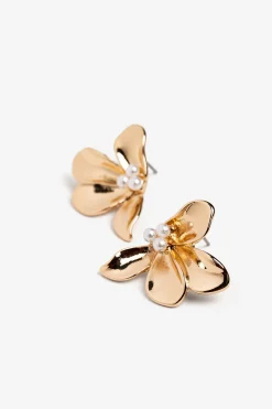 Vilanova Pendientes Florales con Efecto Perla^Mujer Bisutería