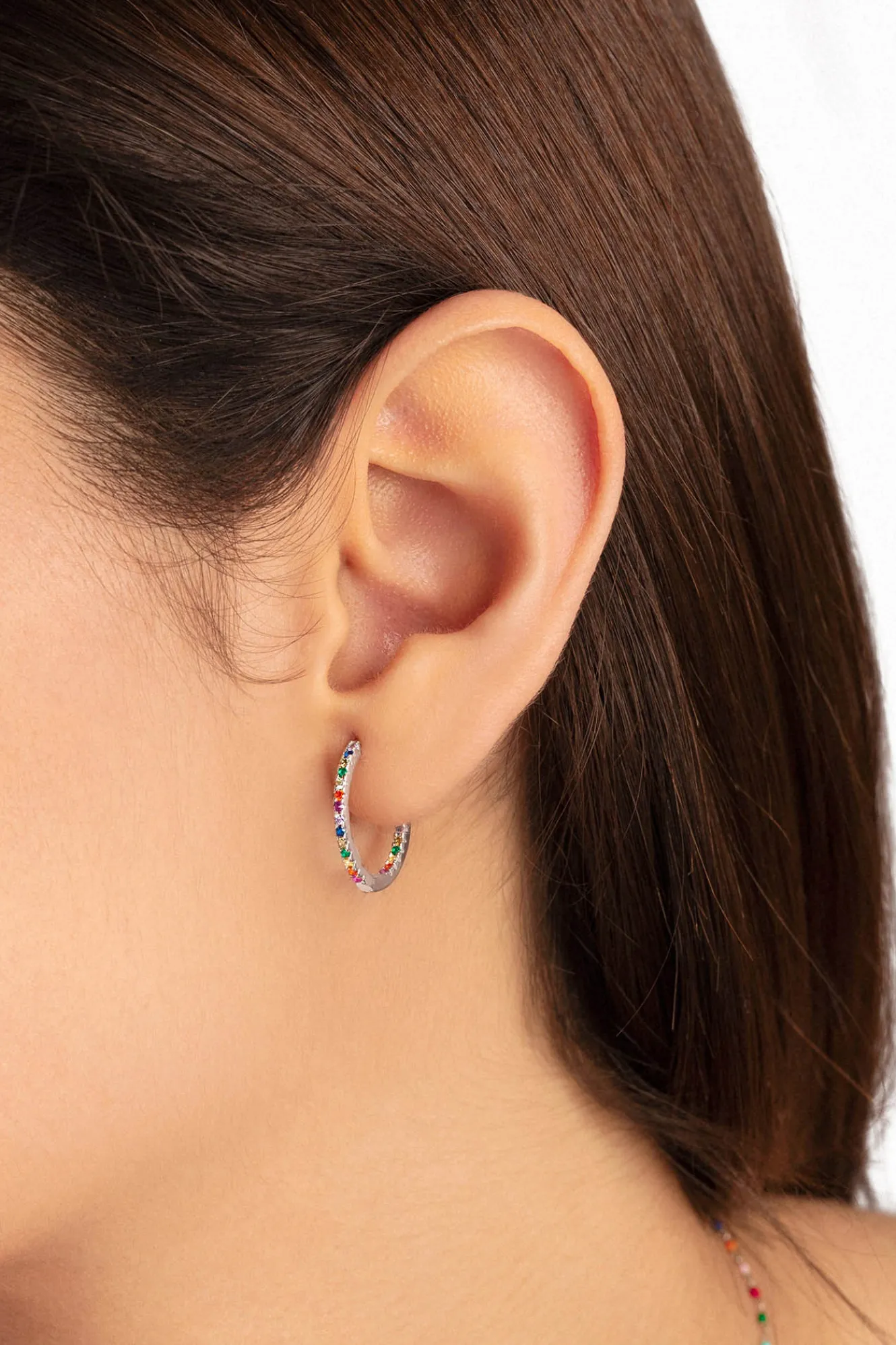 Singularu Pendientes Gleam Colors Plata^Mujer Bisutería