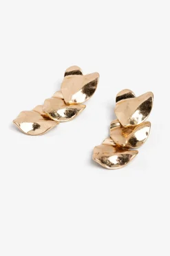 Vilanova Pendientes largos corazones ondulados^Mujer Bisutería