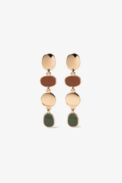 Vilanova Pendientes Largos Esmaltados Bicolor^Mujer Bisutería