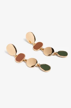 Vilanova Pendientes Largos Esmaltados Bicolor^Mujer Bisutería