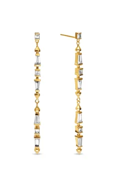 Singularu Pendientes Long Iris Ba&ntilde;o Oro^Mujer Bisutería