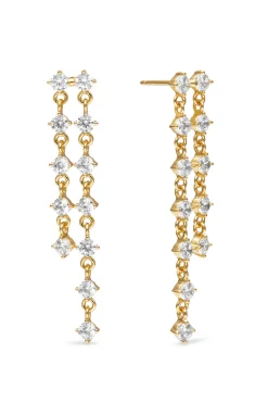 Singularu Pendientes Long Scarlett Ba&ntilde;o Oro^Mujer Bisutería