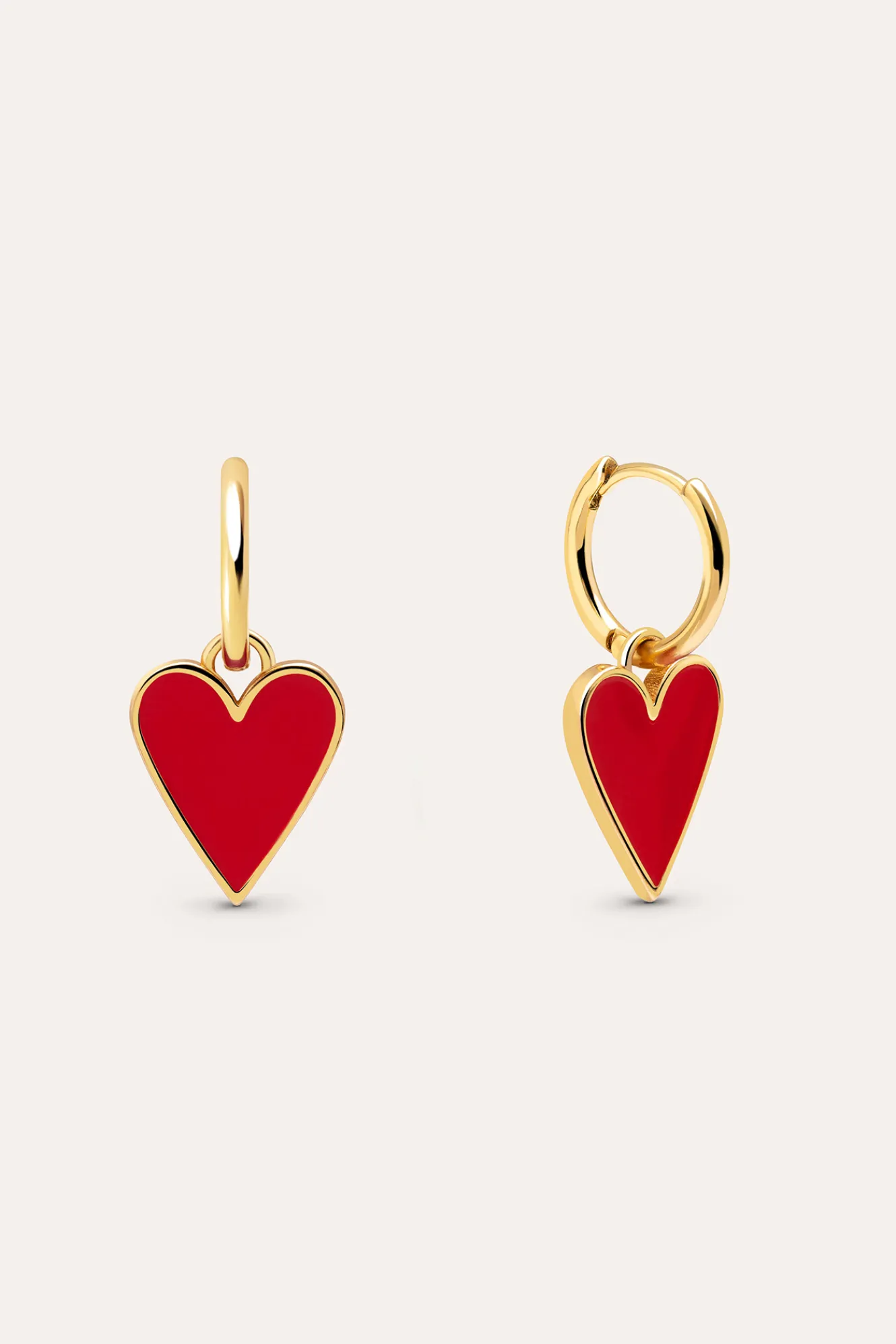 Singularu Pendientes Lovely Heart Baño Oro^Mujer Bisutería