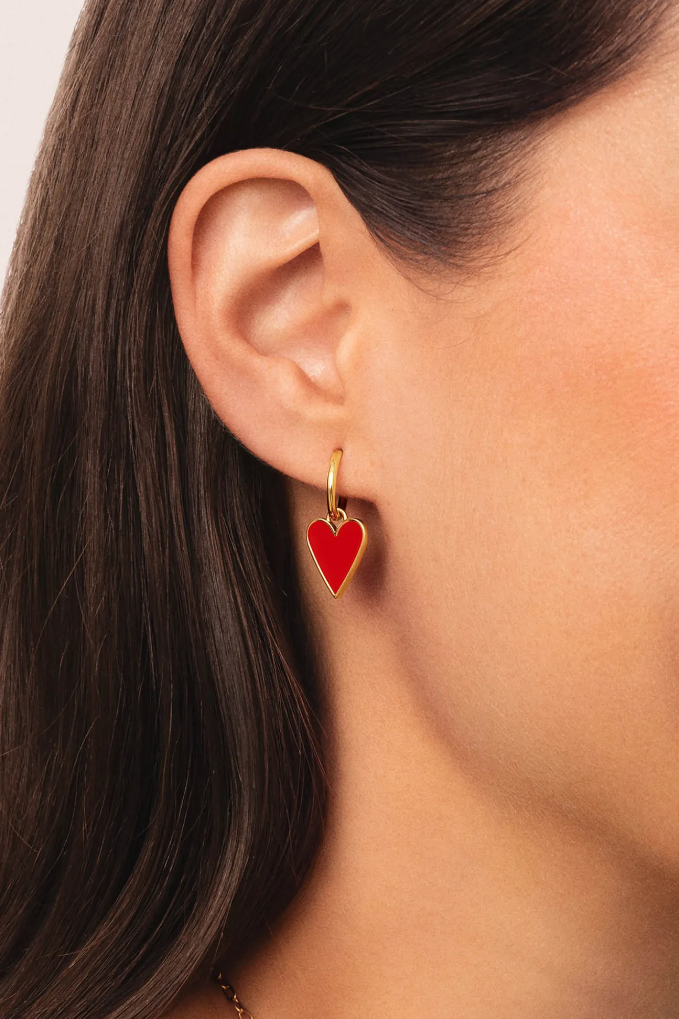 Singularu Pendientes Lovely Heart Baño Oro^Mujer Bisutería