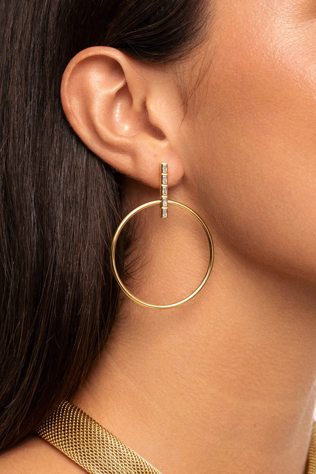 Singularu Pendientes Ophelia Baño Oro^Mujer Bisutería