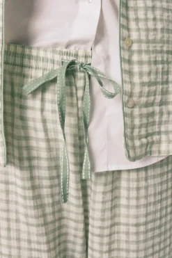 Women'secret Pijama camisero largo 100% algod&oacute;n estampado cuadros^Mujer Pijamas