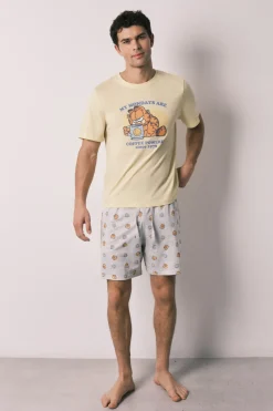 Women'secret Pijama corto hombre 100% algod&oacute;n Garfield^Hombre Pijamas