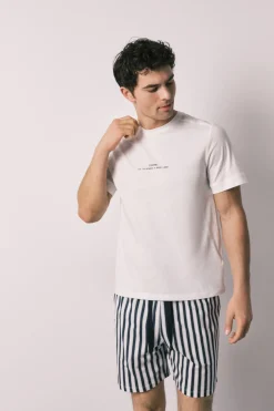 Women'secret Pijama corto hombre 100% algod&oacute;n rayas^Hombre Pijamas