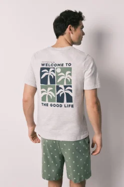 Women'secret Pijama corto hombre algod&oacute;n estampado palmeras^Hombre Pijamas