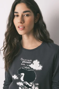 Women'secret Pijama largo 100% algod&oacute;n estampado Mafalda^Mujer Pijamas