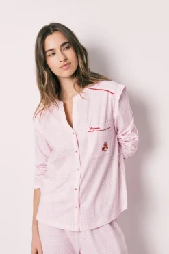 Women'secret Pijama largo algod&oacute;n cuello mao Minnie^Mujer Pijamas