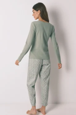 Women'secret Pijama largo algod&oacute;n estampado flores^Mujer Pijamas