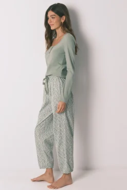 Women'secret Pijama largo algod&oacute;n estampado flores^Mujer Pijamas