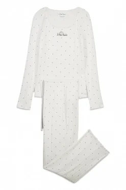 Women'secret Pijama largo canal&eacute; blanco estampado estrellas^Mujer Pijamas