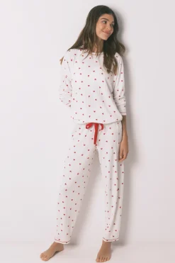 Women'secret Pijama largo estampado Mickey Cherry^Mujer Pijamas