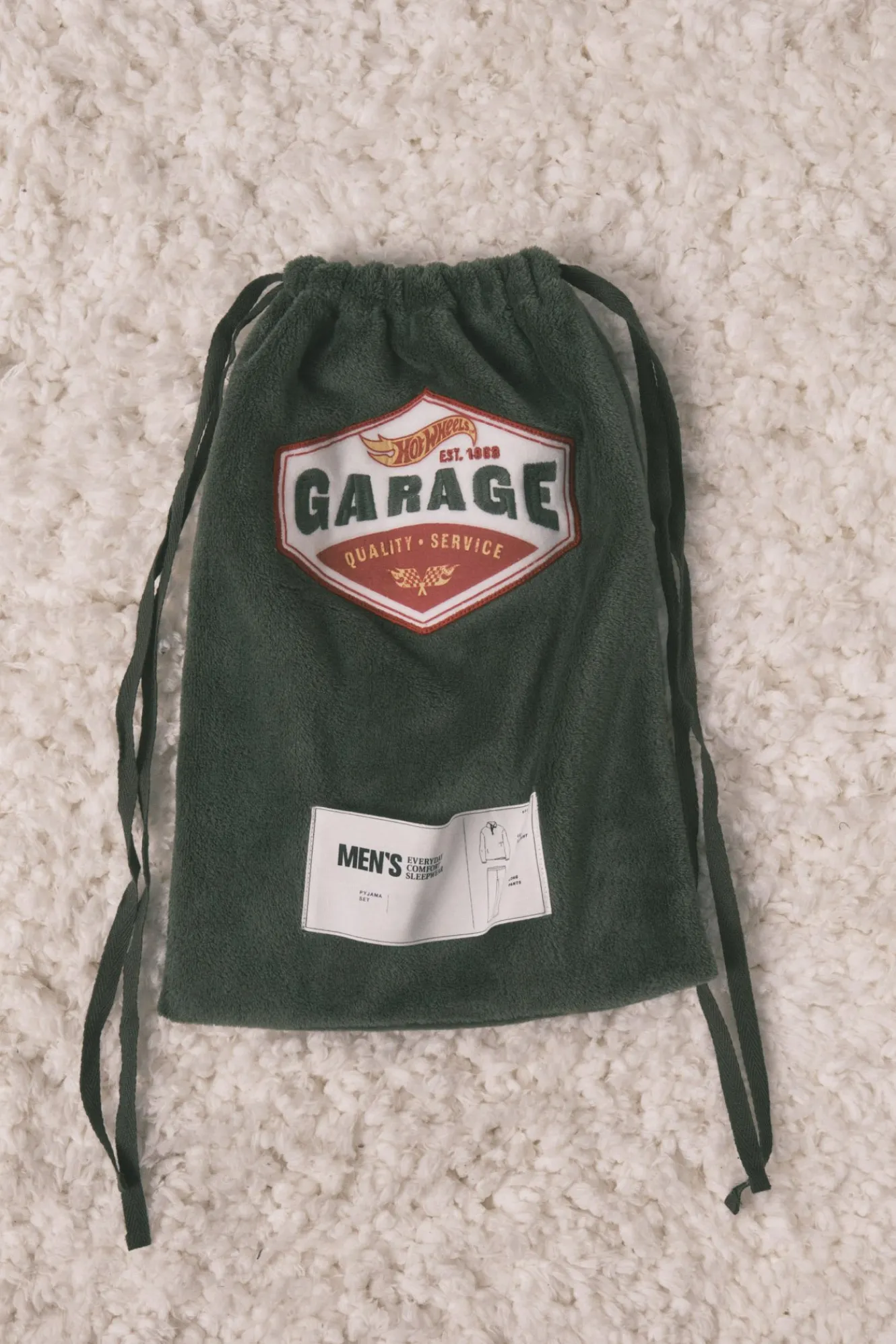 Women'secret Pijama largo hombre polar verde Hotwheels^Hombre Pijamas