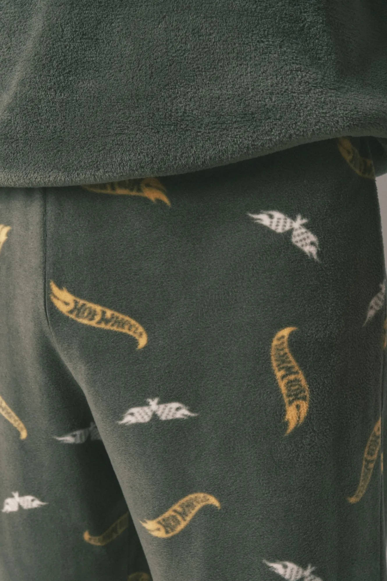 Women'secret Pijama largo hombre polar verde Hotwheels^Hombre Pijamas