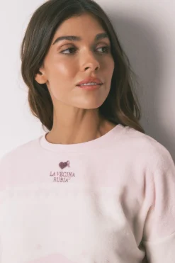 Women'secret Pijama largo polar La Vecina Rubia^Mujer Pijamas