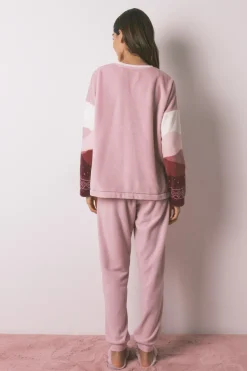 Women'secret Pijama largo polar La Vecina Rubia^Mujer Pijamas