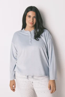 Women'secret Pijama largo polar suave cenefas^Mujer Pijamas