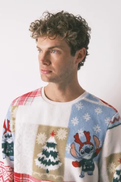 Women'secret Pijama masculino Stitch tejido polar^Hombre Pijamas