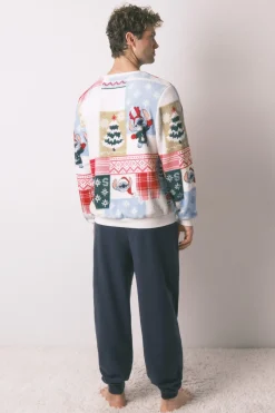 Women'secret Pijama masculino Stitch tejido polar^Hombre Pijamas
