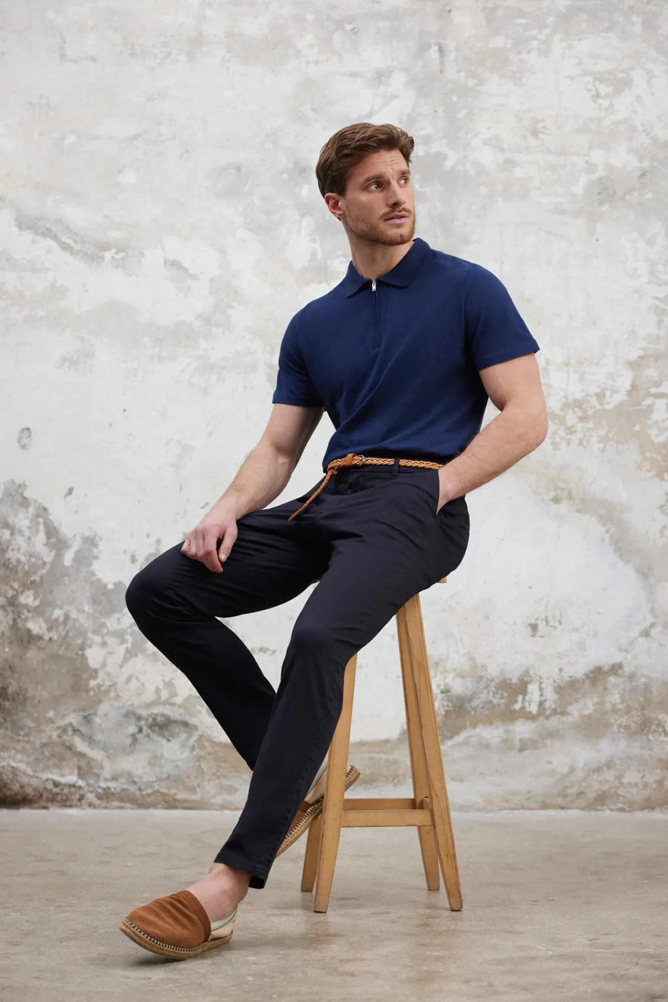 Trendyol Polo de manga corta y cremallera^Hombre Polos