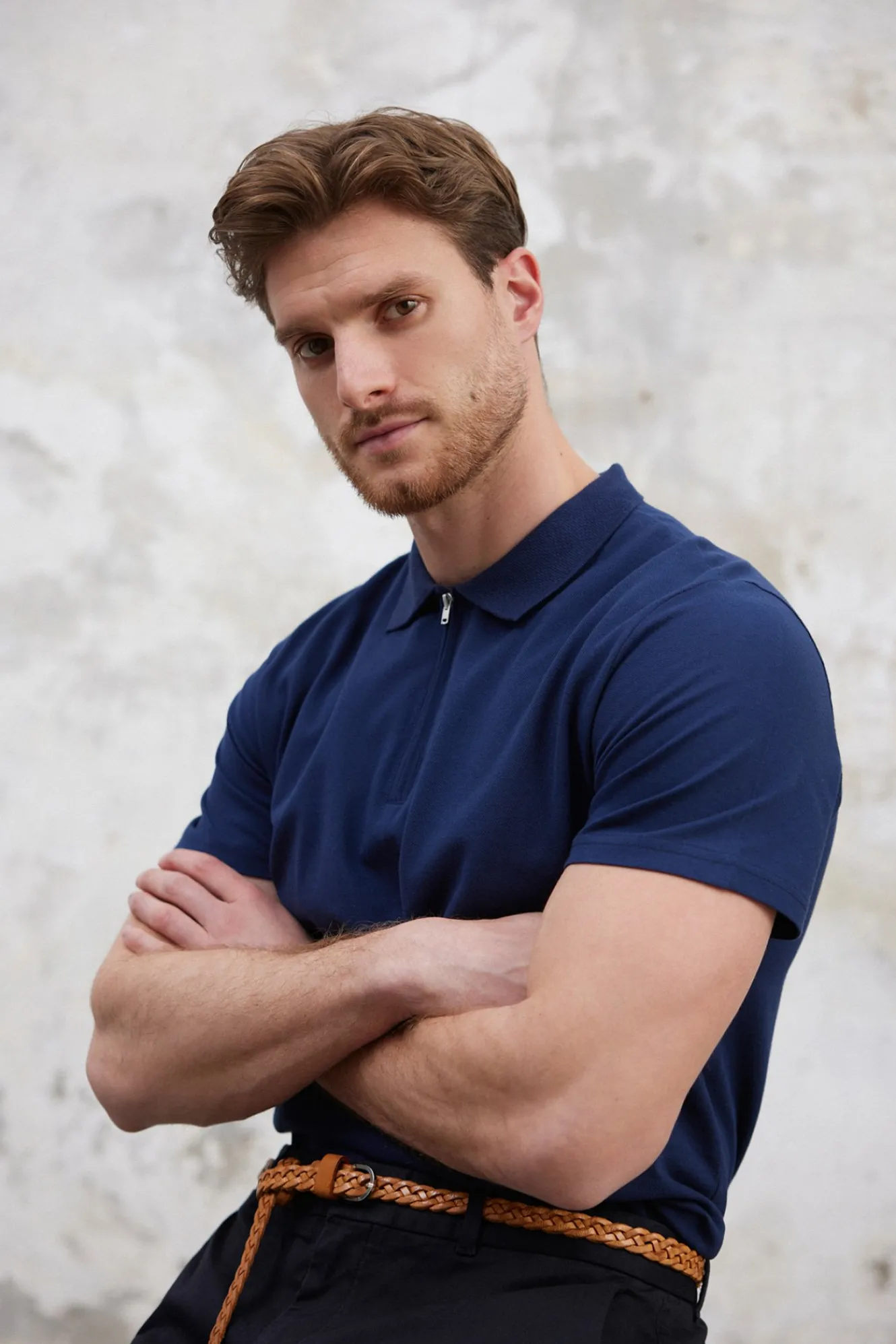 Trendyol Polo de manga corta y cremallera^Hombre Polos