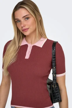 Only Polo de punto canal&eacute;^Mujer Polos