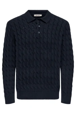 Only & Sons Polo punto manga larga^Hombre Polos