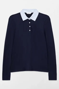 Springfield Polo punto manga larga bimateria^Mujer Polos