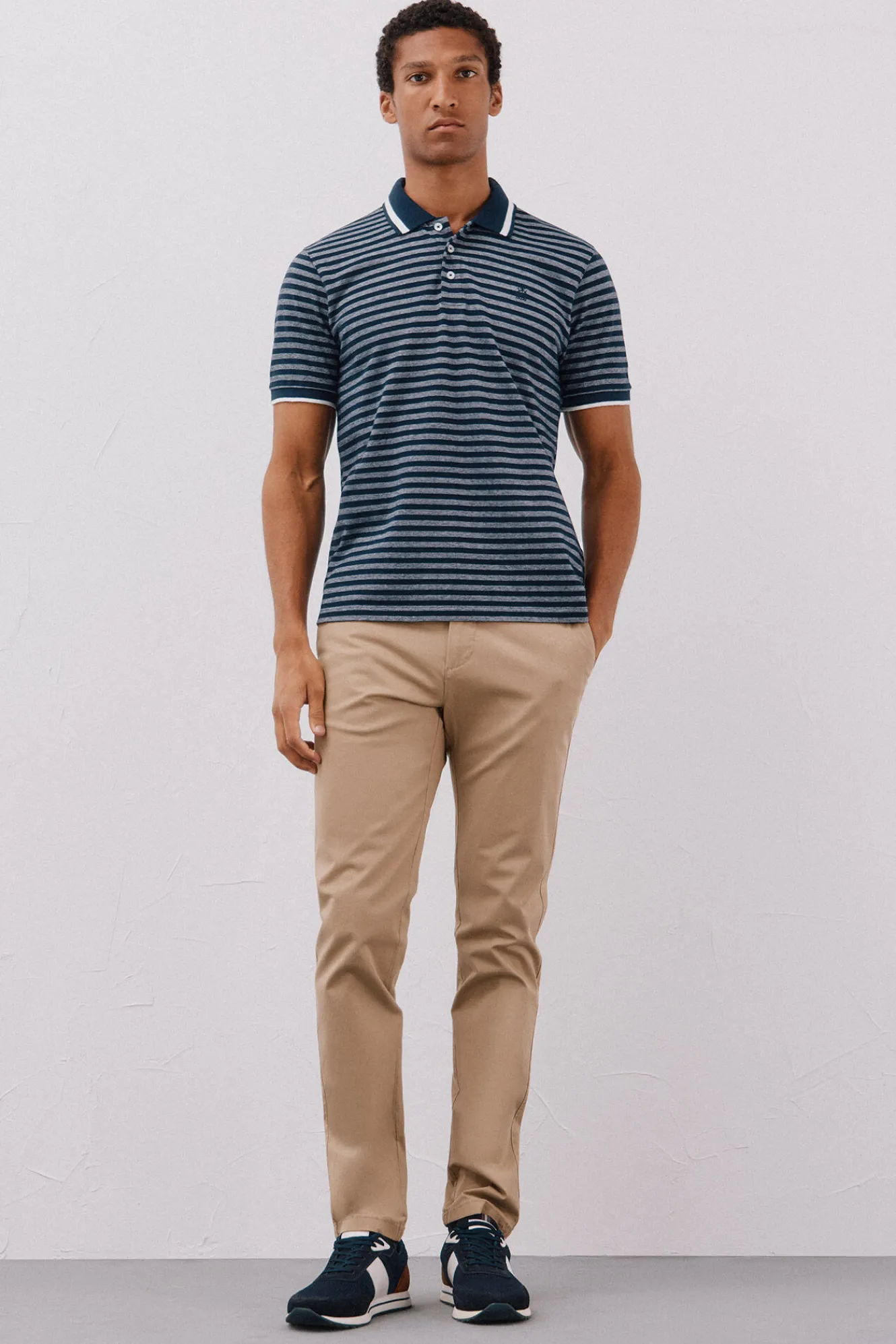Cortefiel Polo rayas oxford^Hombre Polos